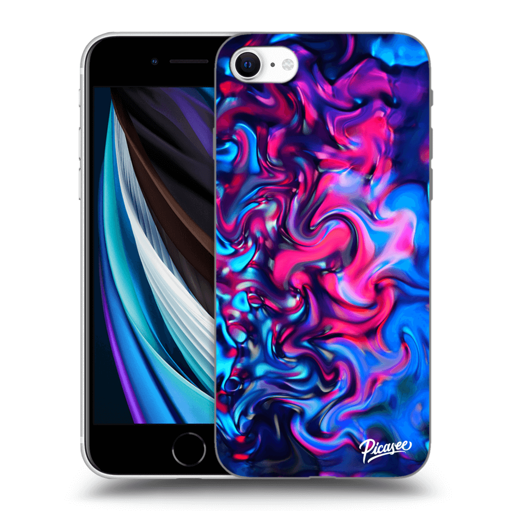 Picasee silikónový prehľadný obal pre Apple iPhone SE 2020 - Redlight