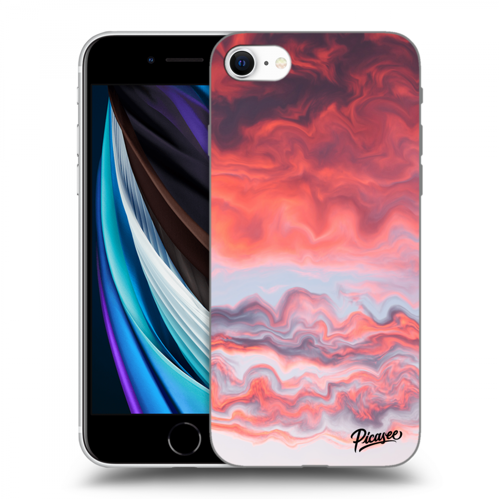 Picasee silikónový čierny obal pre Apple iPhone SE 2020 - Sunset