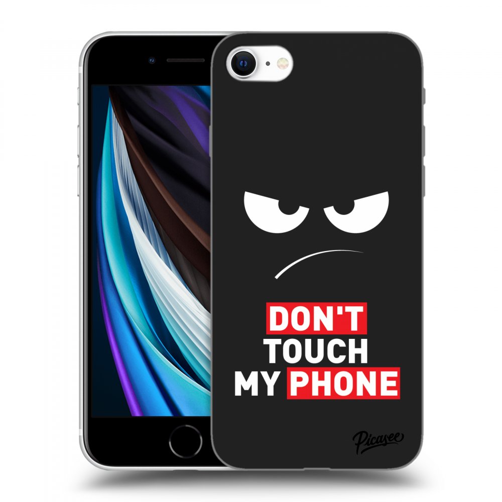 Picasee silikónový čierny obal pre Apple iPhone SE 2020 - Angry Eyes - Transparent