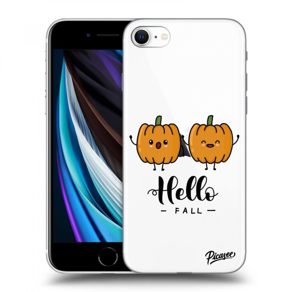Picasee silikónový prehľadný obal pre Apple iPhone SE 2020 - Hallo Fall