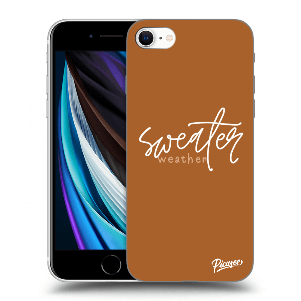 Picasee silikónový prehľadný obal pre Apple iPhone SE 2020 - Sweater weather
