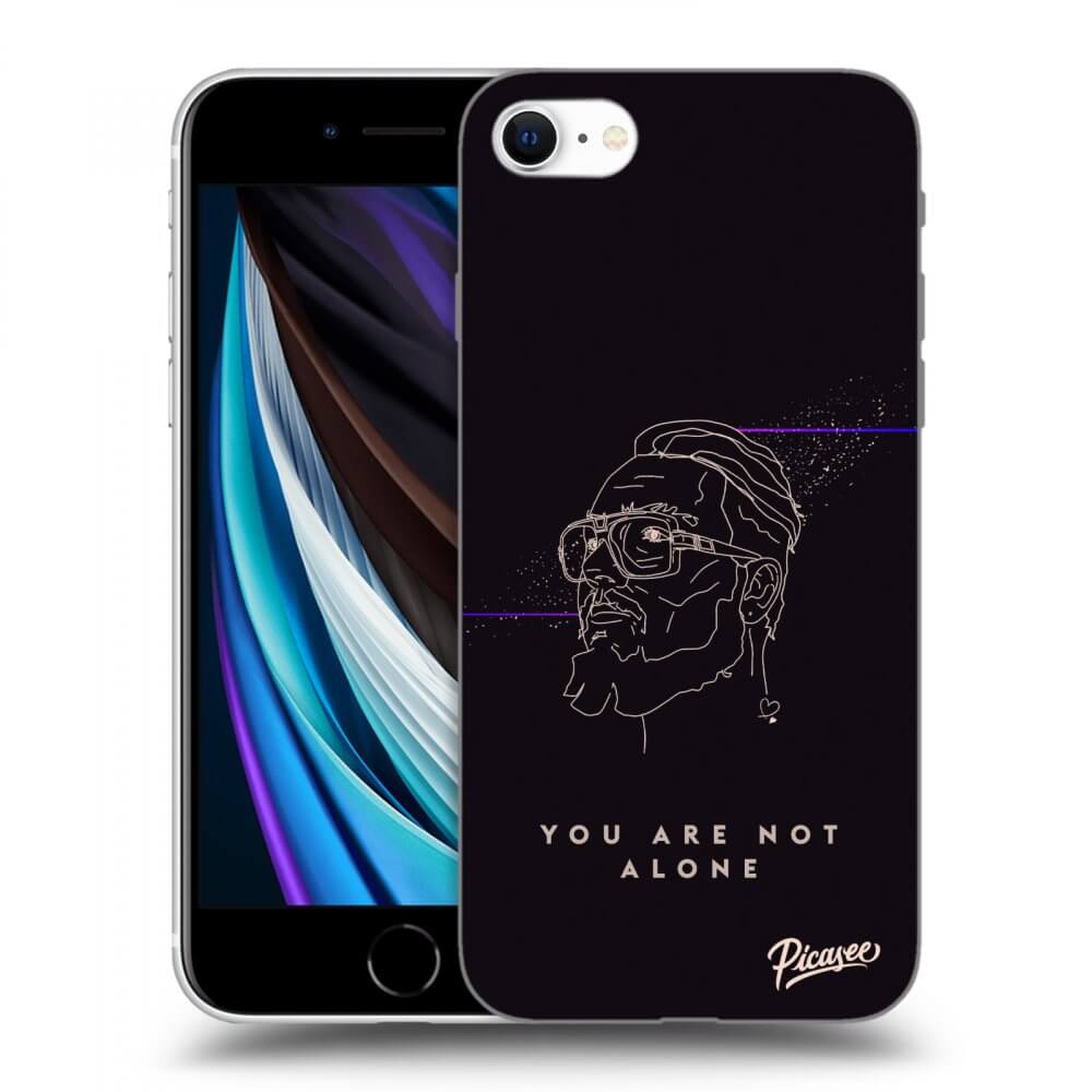 Picasee silikónový čierny obal pre Apple iPhone SE 2020 - You are not alone