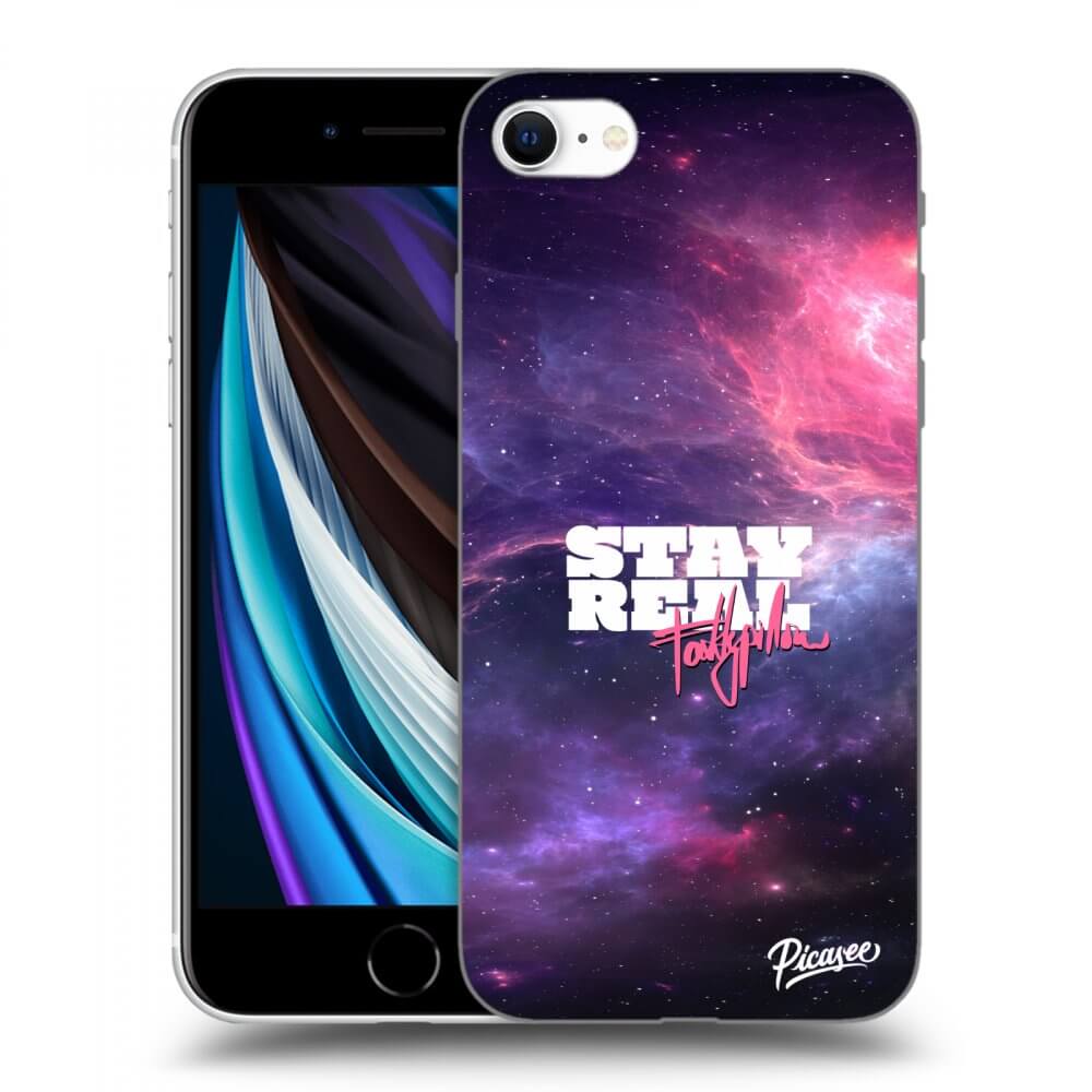 Picasee silikónový čierny obal pre Apple iPhone SE 2020 - Stay Real