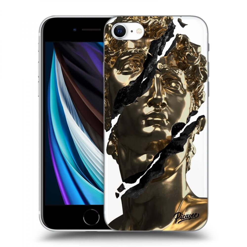 Picasee silikónový prehľadný obal pre Apple iPhone SE 2020 - Golder