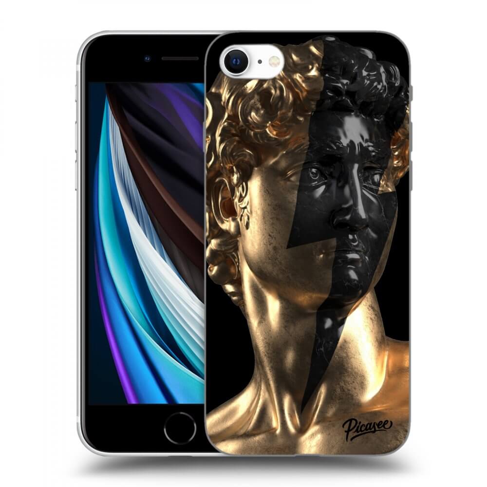 Picasee silikónový čierny obal pre Apple iPhone SE 2020 - Wildfire - Gold