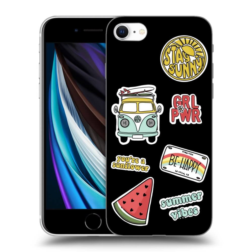 Picasee silikónový čierny obal pre Apple iPhone SE 2020 - Summer