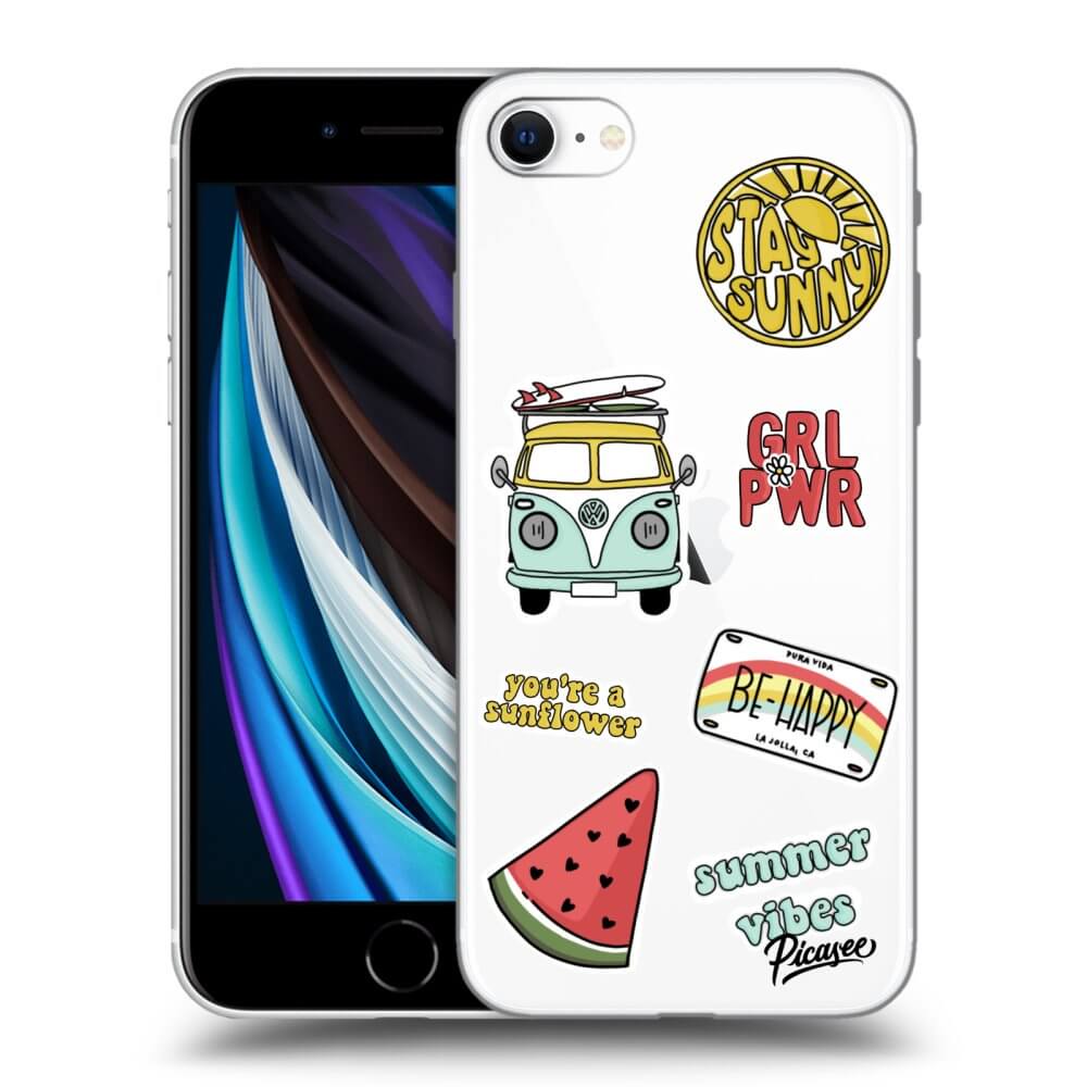 Picasee silikónový prehľadný obal pre Apple iPhone SE 2020 - Summer