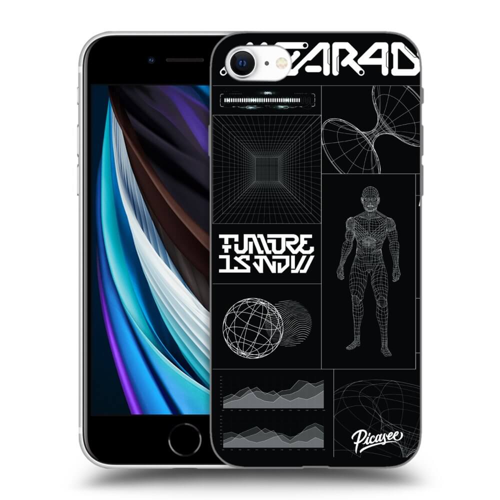 Picasee silikónový prehľadný obal pre Apple iPhone SE 2020 - BLACK BODY