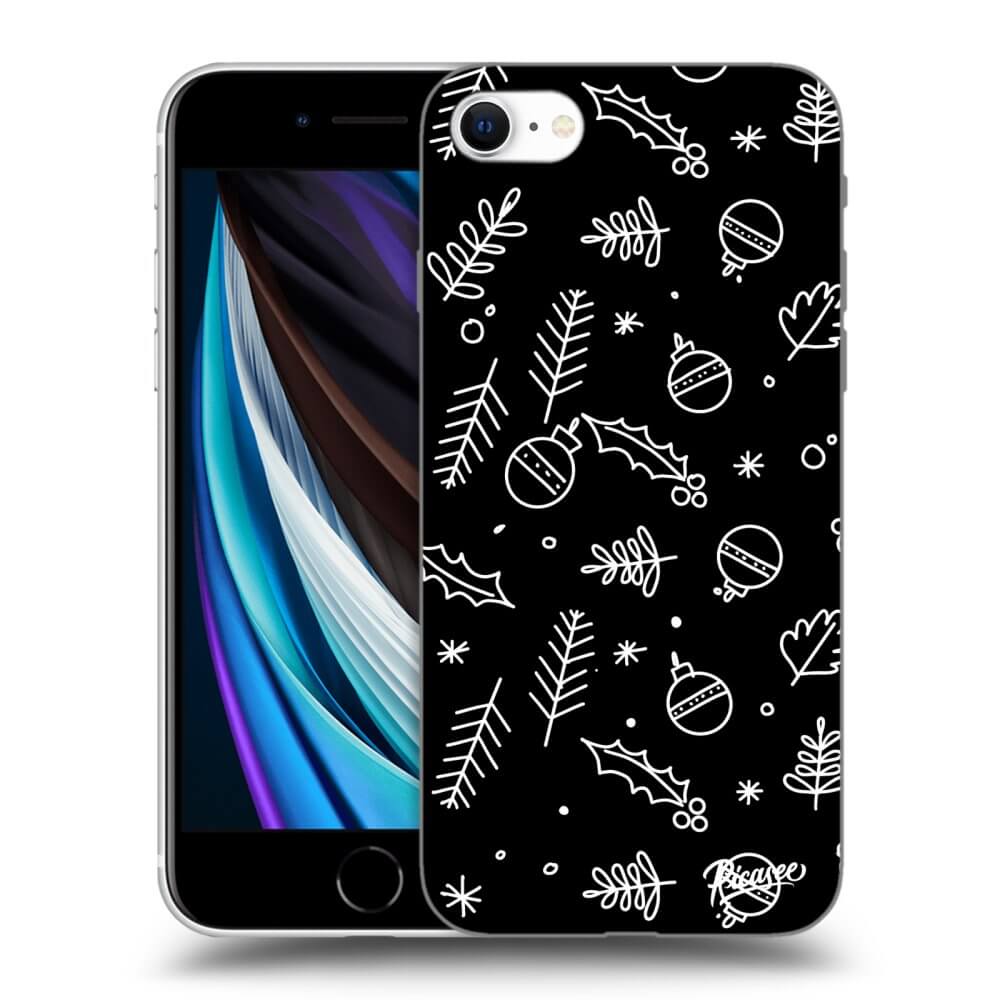 Picasee silikónový čierny obal pre Apple iPhone SE 2020 - Mistletoe