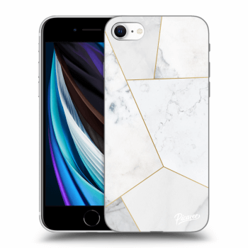 Obal pre Apple iPhone SE 2020 - White tile