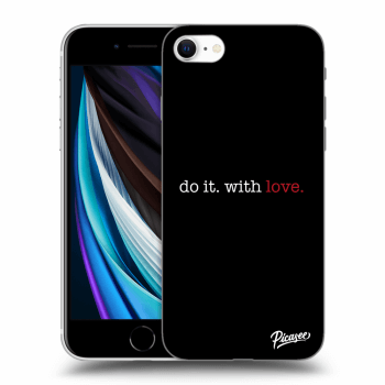 Picasee silikónový čierny obal pre Apple iPhone SE 2020 - Do it. With love.