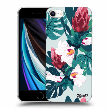 Picasee silikónový čierny obal pre Apple iPhone SE 2020 - Rhododendron