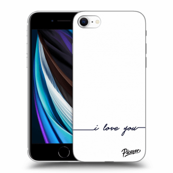 Picasee silikónový prehľadný obal pre Apple iPhone SE 2020 - I love you