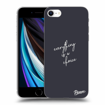 Picasee silikónový čierny obal pre Apple iPhone SE 2020 - Everything is a choice