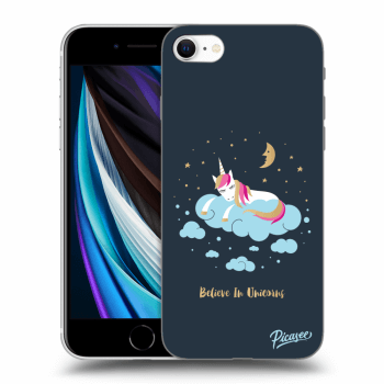 Picasee silikónový čierny obal pre Apple iPhone SE 2020 - Believe In Unicorns