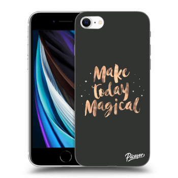 Picasee silikónový čierny obal pre Apple iPhone SE 2020 - Make today Magical