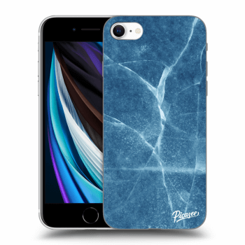 Picasee silikónový čierny obal pre Apple iPhone SE 2020 - Blue marble