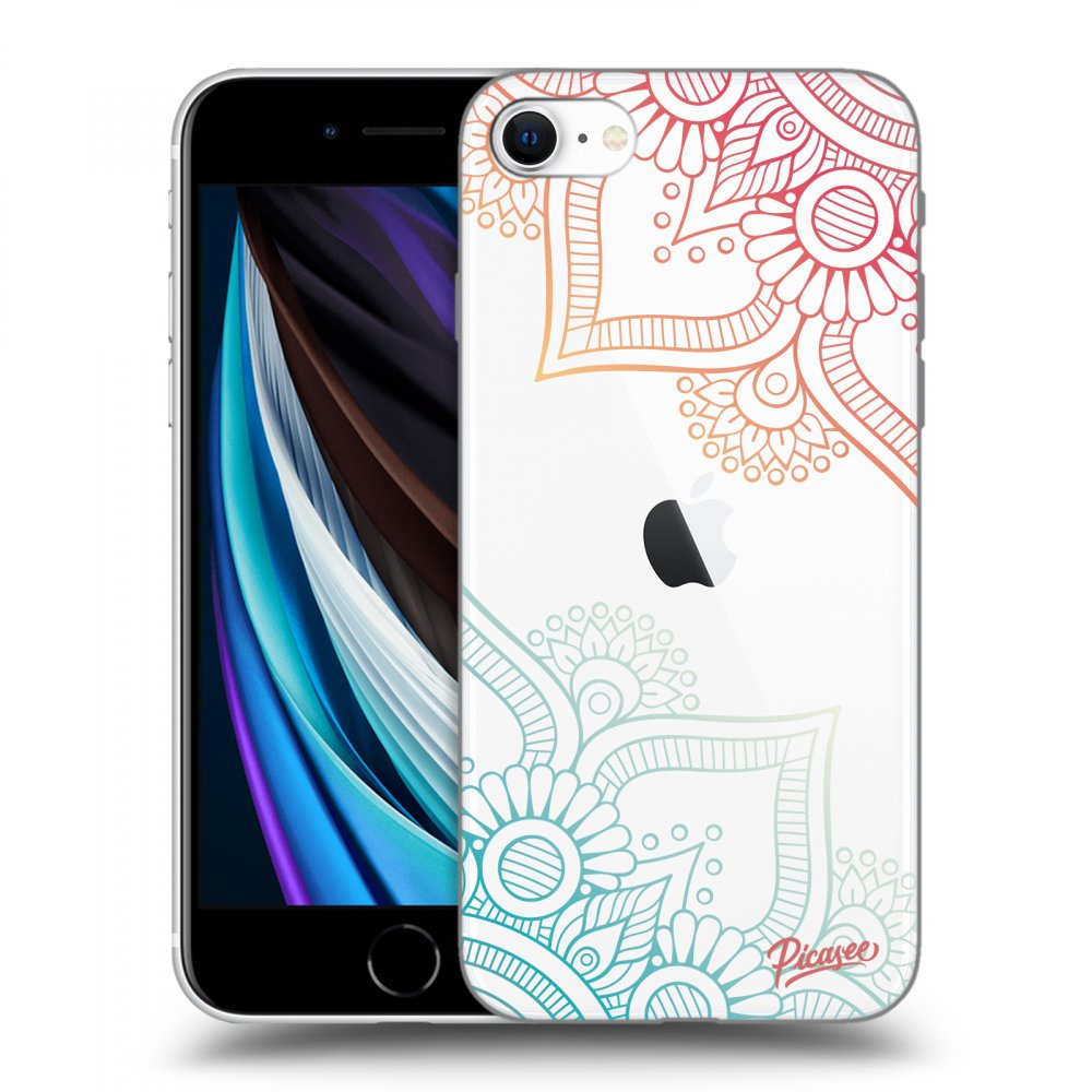 Picasee silikónový prehľadný obal pre Apple iPhone SE 2020 - Flowers pattern