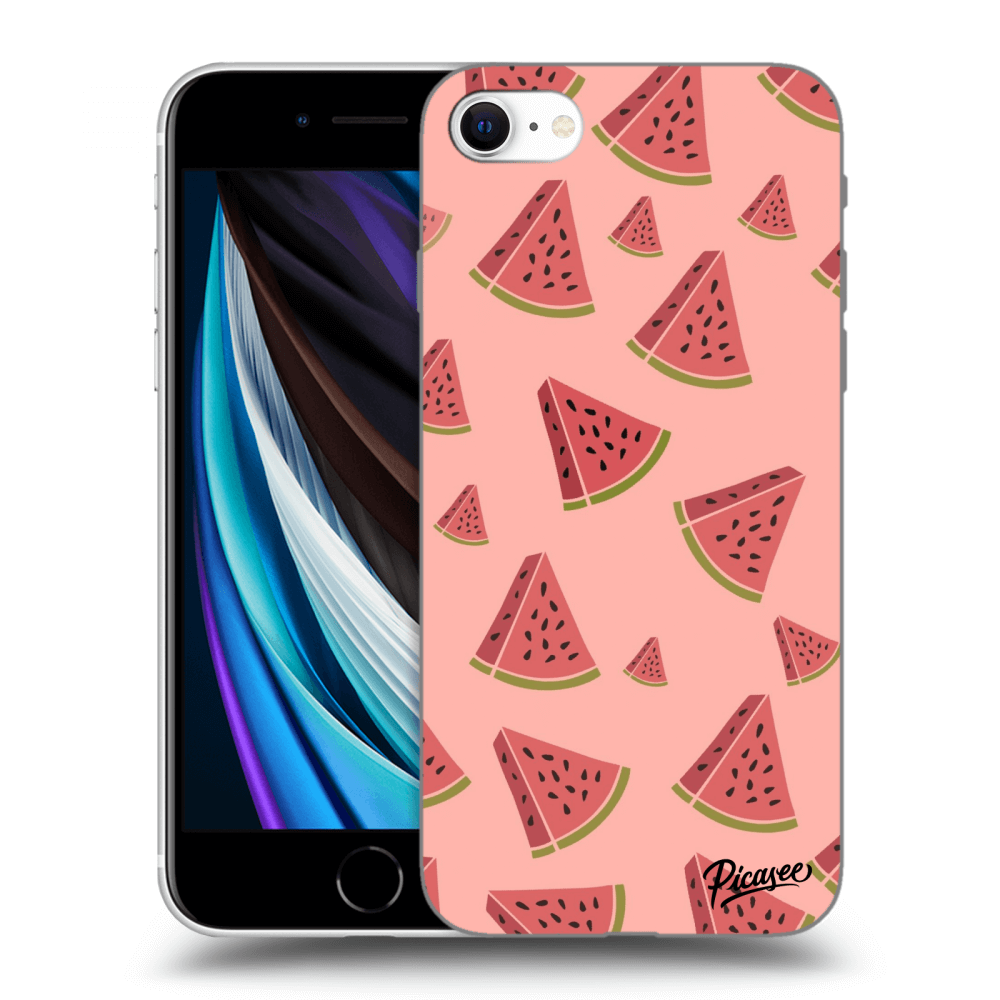 Picasee silikónový prehľadný obal pre Apple iPhone SE 2020 - Watermelon