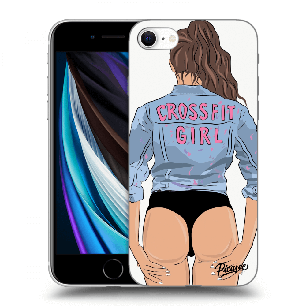 Picasee silikónový čierny obal pre Apple iPhone SE 2020 - Crossfit girl - nickynellow