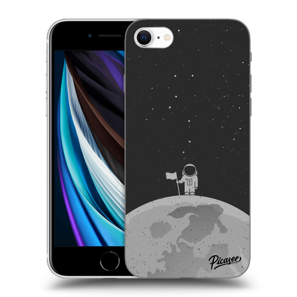 Picasee silikónový čierny obal pre Apple iPhone SE 2020 - Astronaut