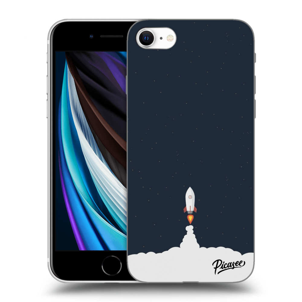 Picasee silikónový čierny obal pre Apple iPhone SE 2020 - Astronaut 2