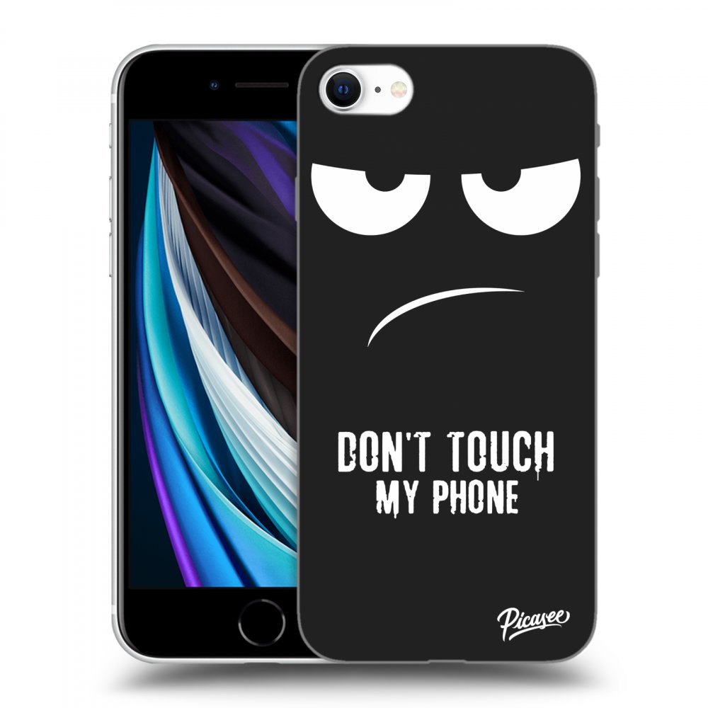 Picasee silikónový čierny obal pre Apple iPhone SE 2020 - Don't Touch My Phone