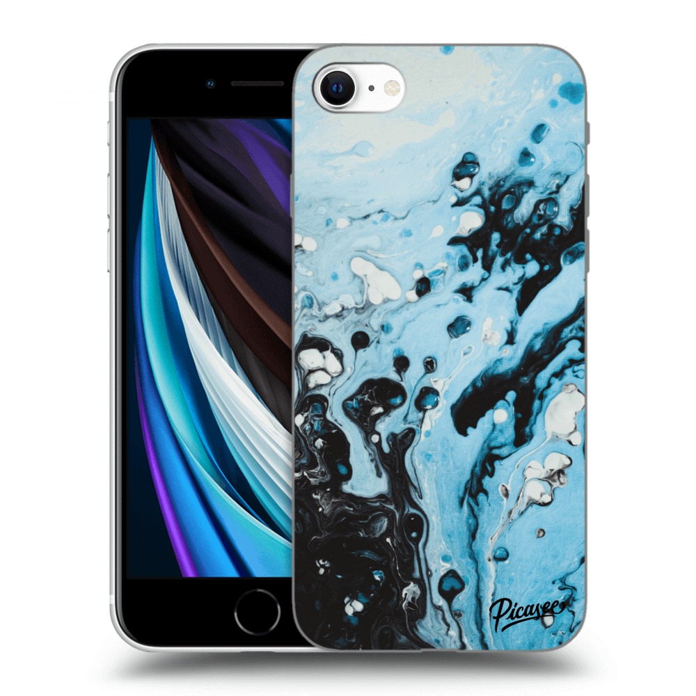Picasee silikónový prehľadný obal pre Apple iPhone SE 2020 - Organic blue