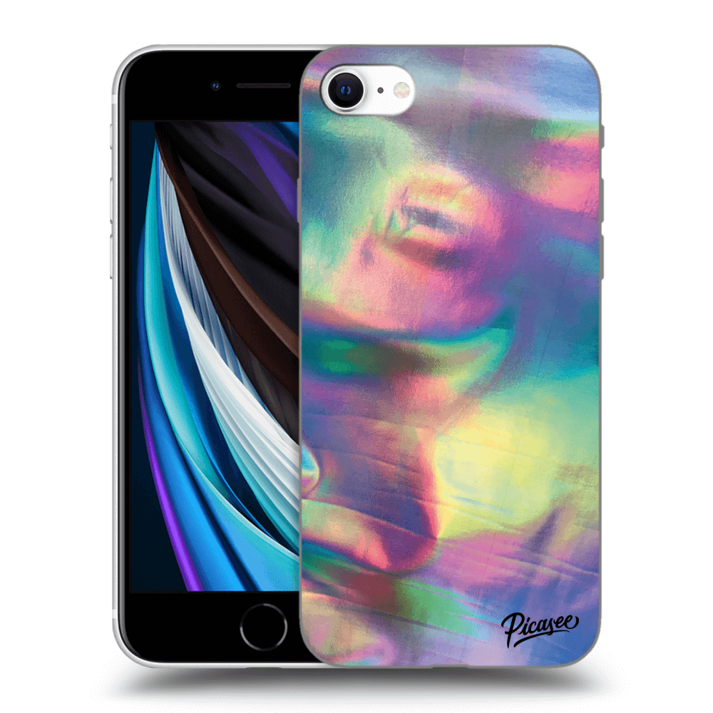 Picasee silikónový prehľadný obal pre Apple iPhone SE 2020 - Holo