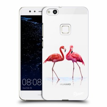 Picasee silikónový prehľadný obal pre Huawei P10 Lite - Flamingos couple