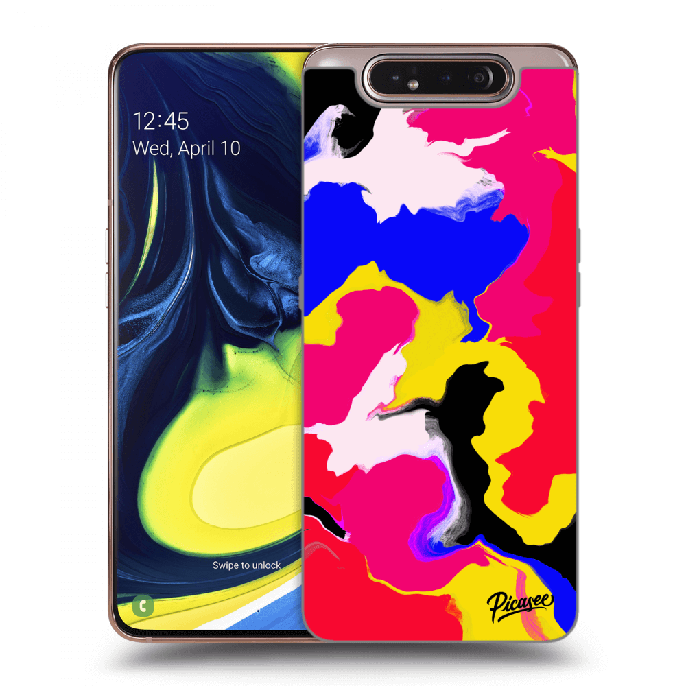 Picasee silikónový prehľadný obal pre Samsung Galaxy A80 A805F - Watercolor