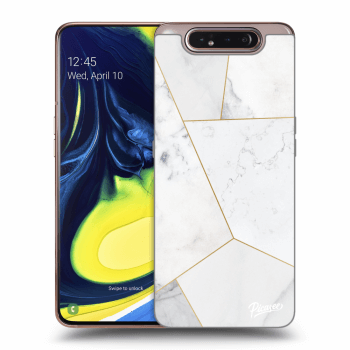 Obal pre Samsung Galaxy A80 A805F - White tile