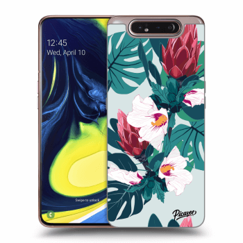 Picasee silikónový prehľadný obal pre Samsung Galaxy A80 A805F - Rhododendron