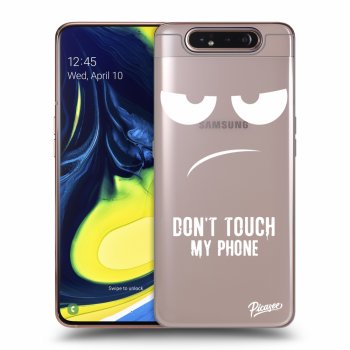 Picasee silikónový prehľadný obal pre Samsung Galaxy A80 A805F - Don't Touch My Phone