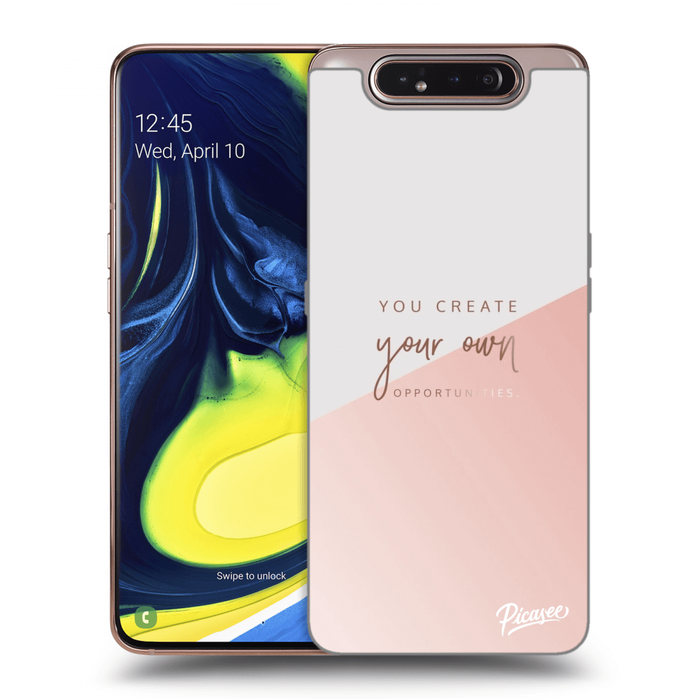 Picasee silikónový čierny obal pre Samsung Galaxy A80 A805F - You create your own opportunities