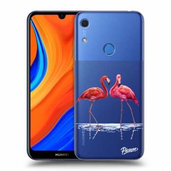 Picasee silikónový prehľadný obal pre Huawei Y6S - Flamingos couple