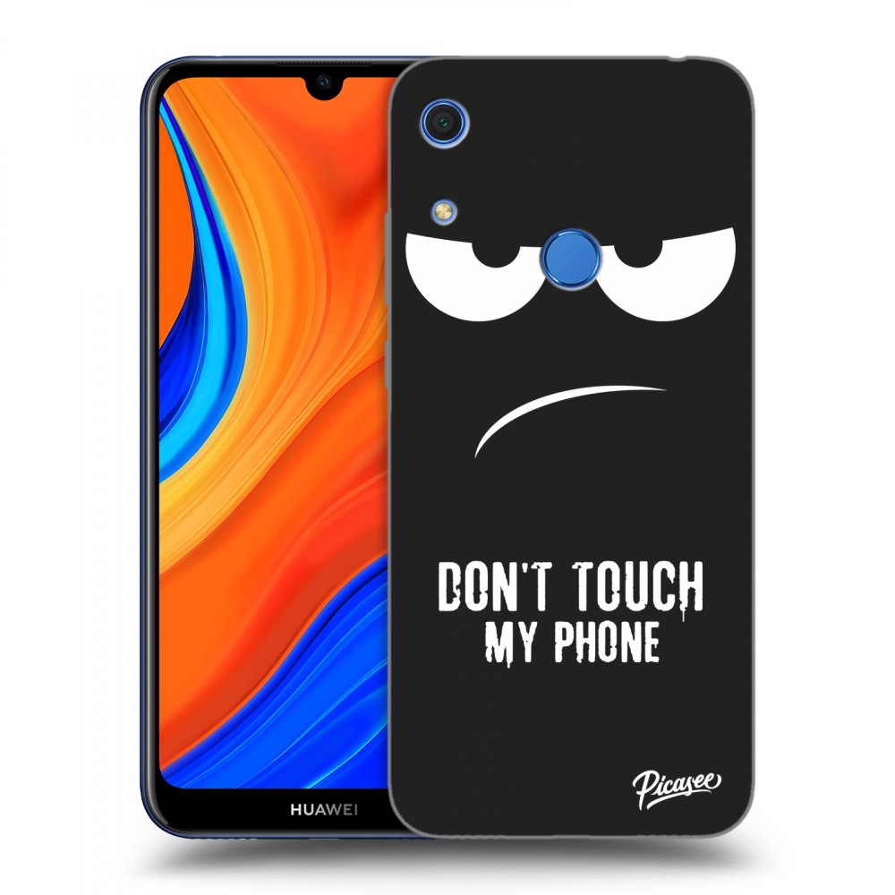 Picasee silikónový čierny obal pre Huawei Y6S - Don't Touch My Phone