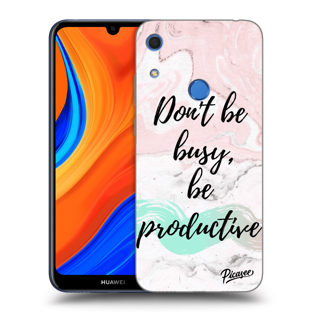 Picasee silikónový čierny obal pre Huawei Y6S - Don't be busy, be productive
