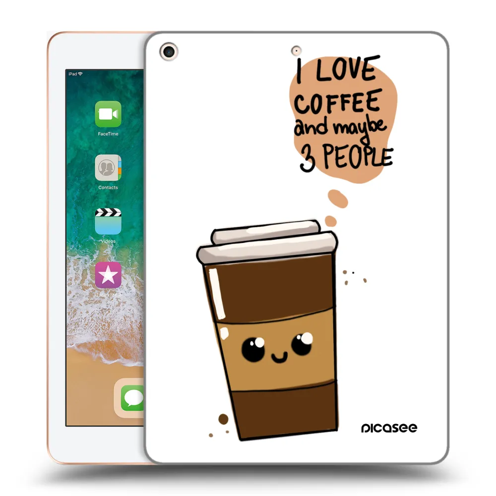 Picasee silikónový prehľadný obal pre Apple iPad 9.7" 2018 (6. gen) - Cute coffee