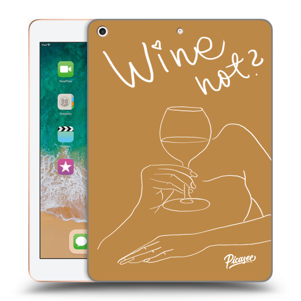 Picasee silikónový čierny obal pre Apple iPad 9.7" 2018 (6. gen) - Wine not