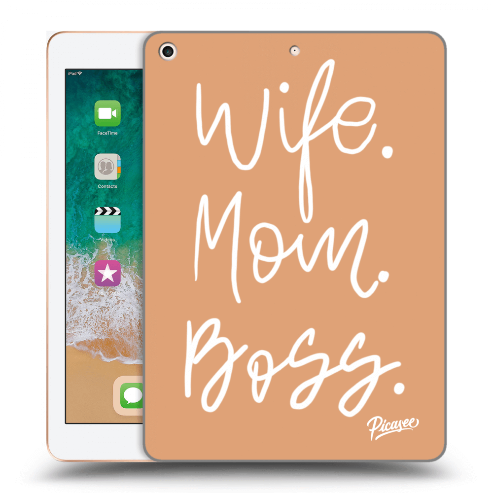 Picasee silikónový čierny obal pre Apple iPad 9.7" 2018 (6. gen) - Boss Mama