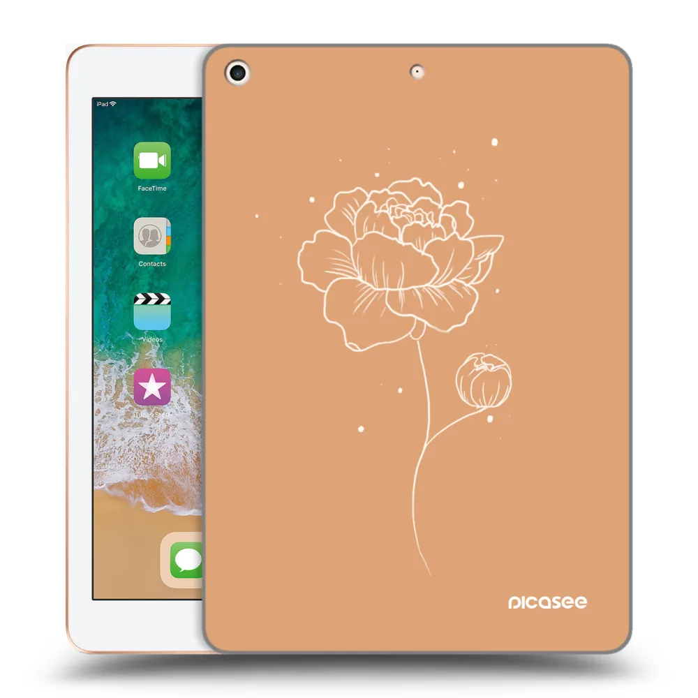 Picasee silikónový prehľadný obal pre Apple iPad 9.7" 2018 (6. gen) - Peonies