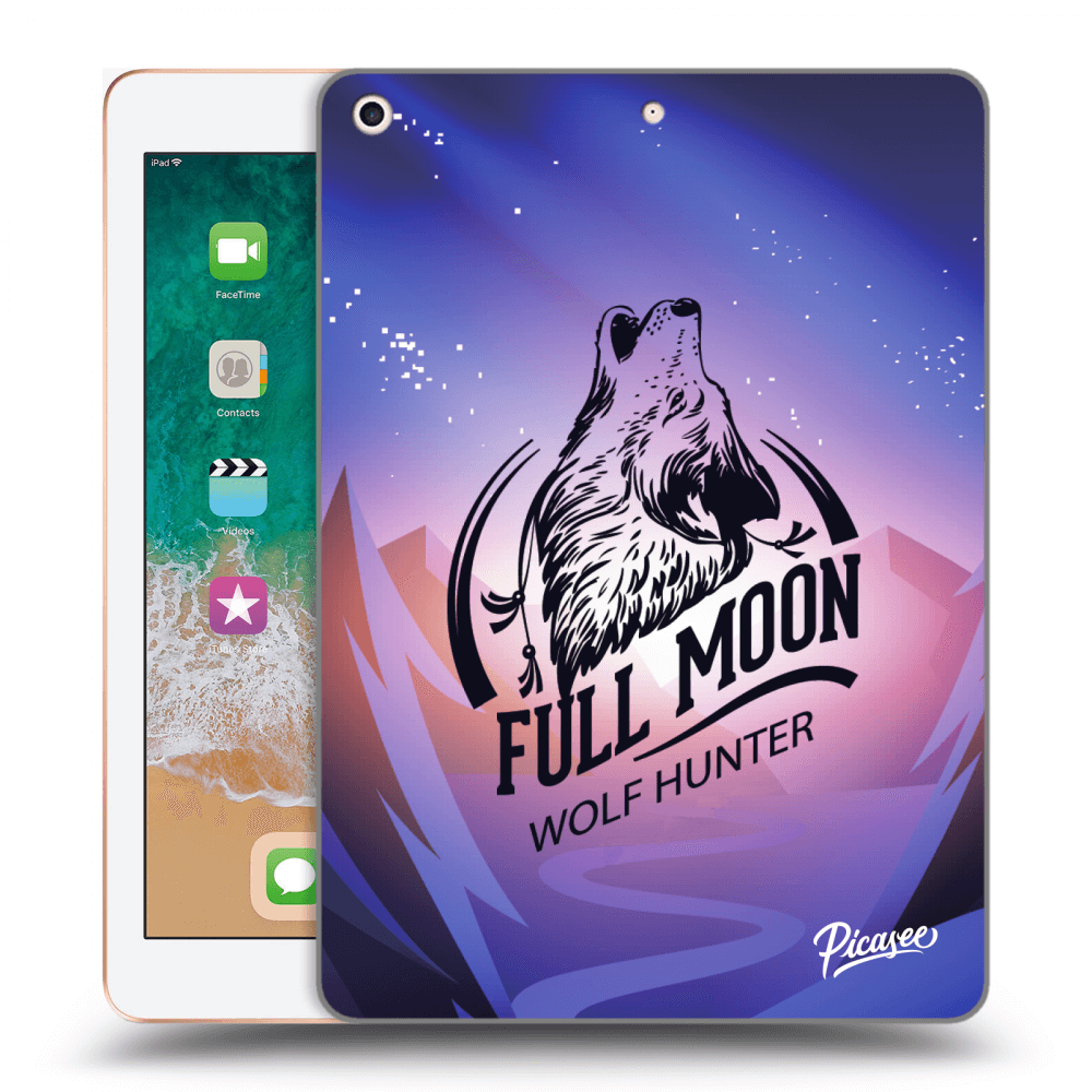 Picasee silikónový čierny obal pre Apple iPad 9.7" 2018 (6. gen) - Wolf