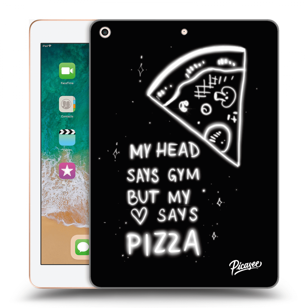Picasee silikónový prehľadný obal pre Apple iPad 9.7" 2018 (6. gen) - Pizza