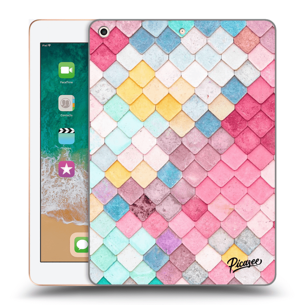 Picasee silikónový prehľadný obal pre Apple iPad 9.7" 2018 (6. gen) - Colorful roof