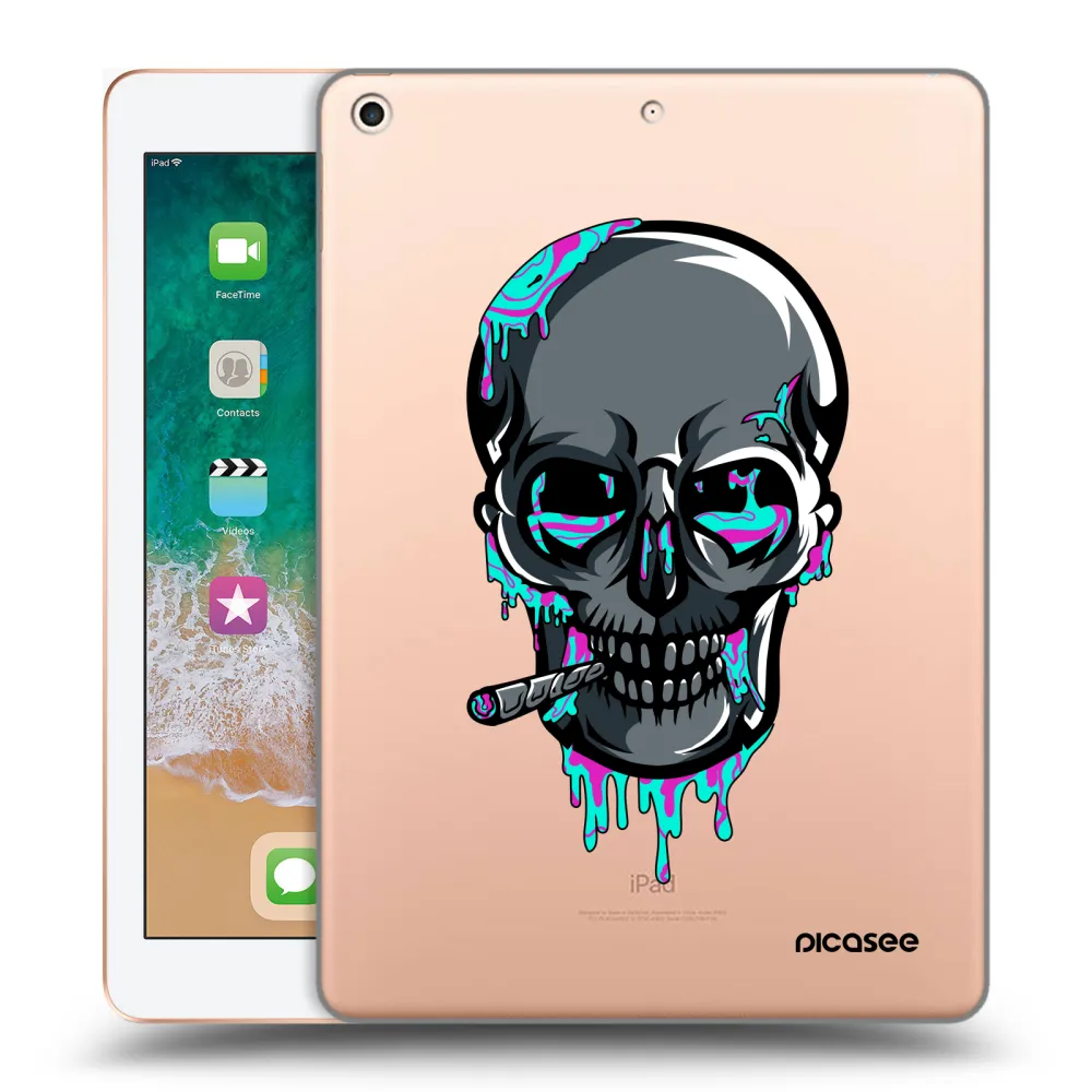 Picasee silikónový prehľadný obal pre Apple iPad 9.7" 2018 (6. gen) - EARTH - Lebka 3.0