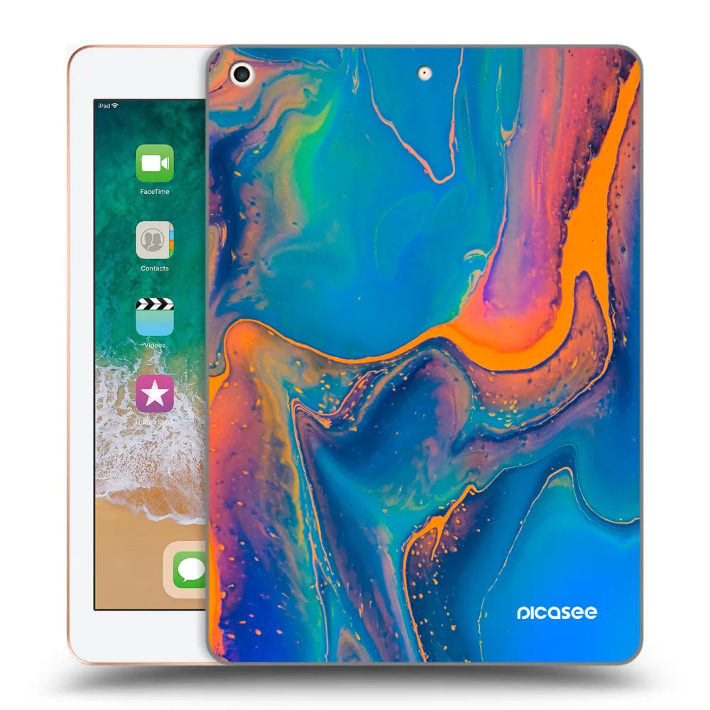 Picasee silikónový prehľadný obal pre Apple iPad 9.7" 2018 (6. gen) - Rainbow