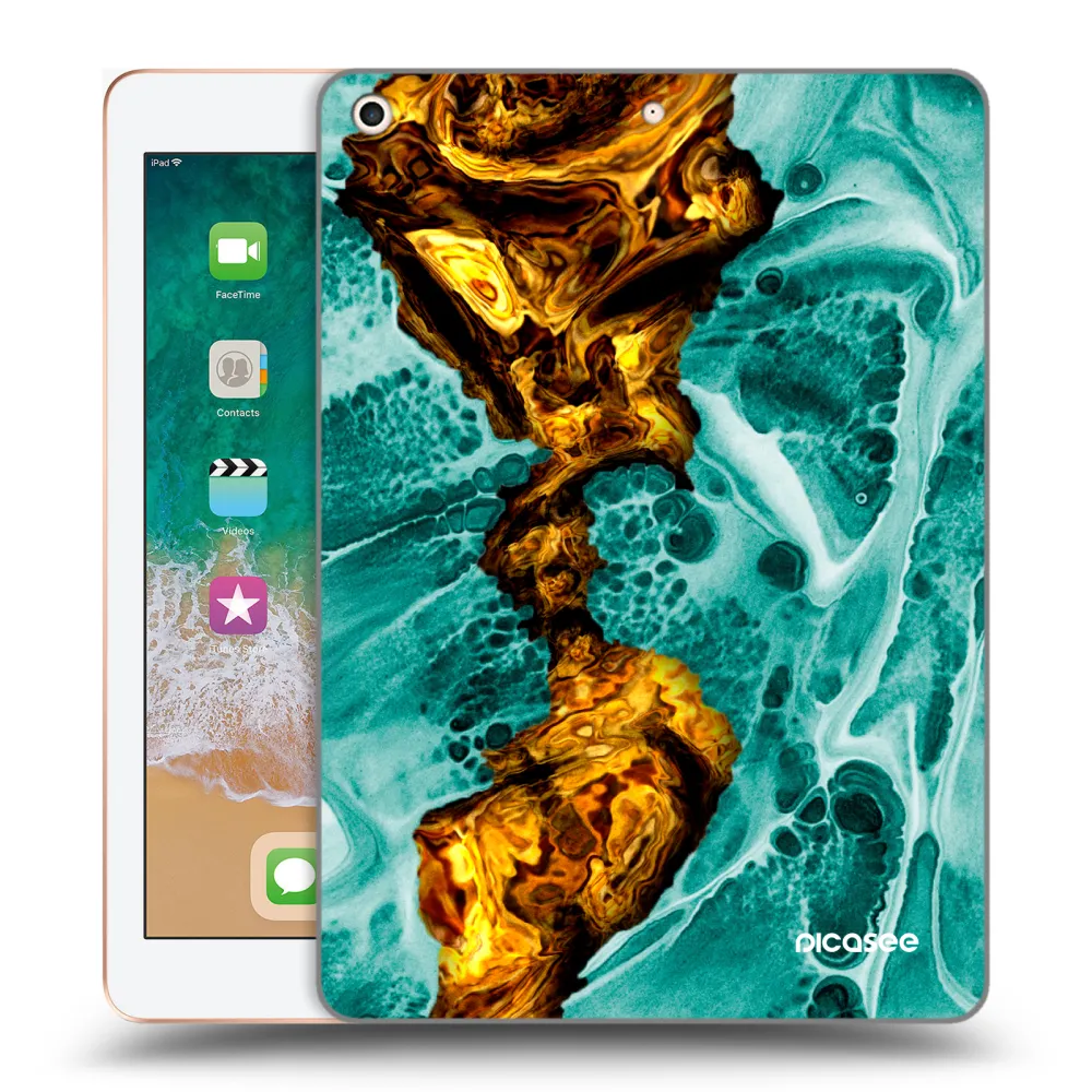 Picasee silikónový prehľadný obal pre Apple iPad 9.7" 2018 (6. gen) - Goldsky