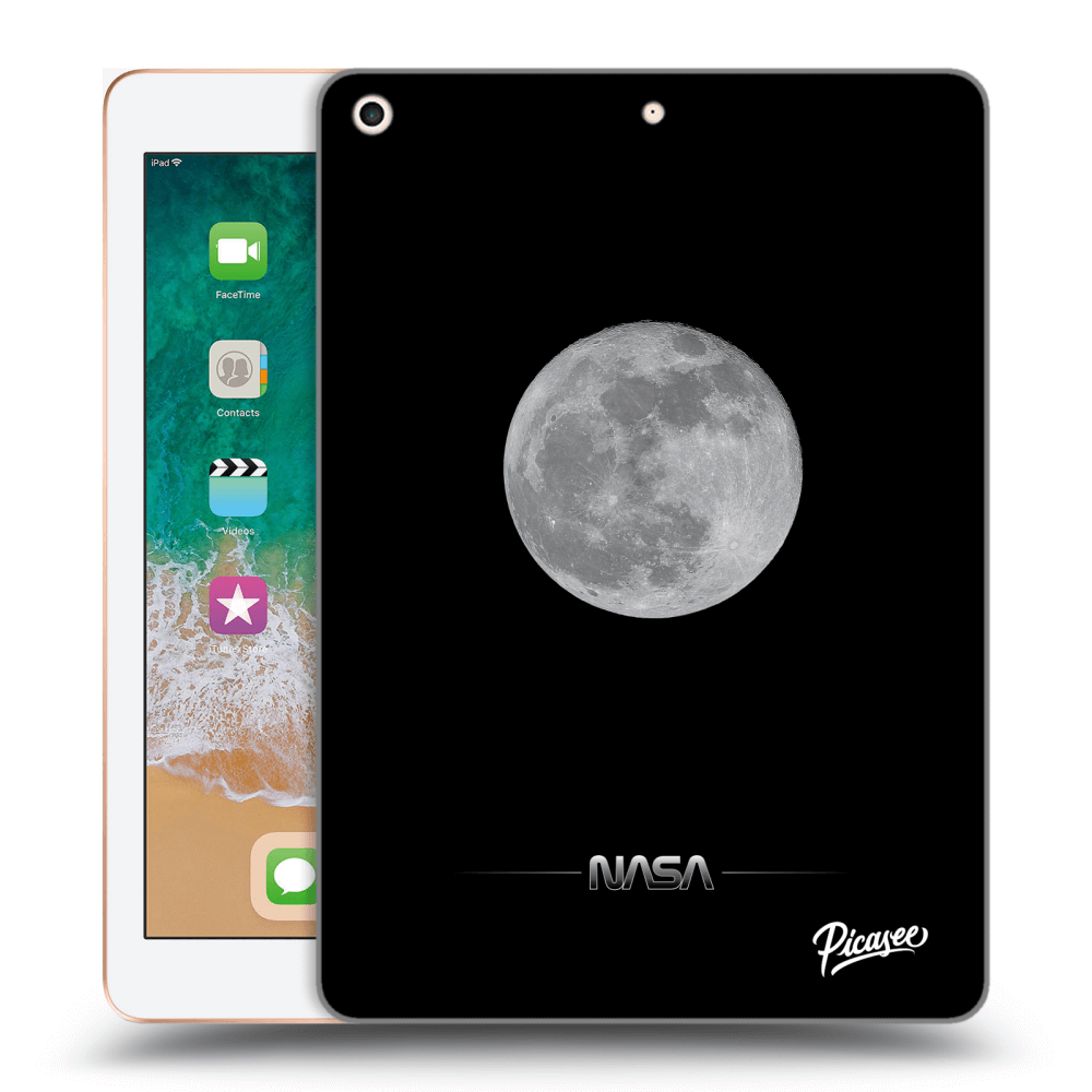 Picasee silikónový čierny obal pre Apple iPad 9.7" 2018 (6. gen) - Moon Minimal