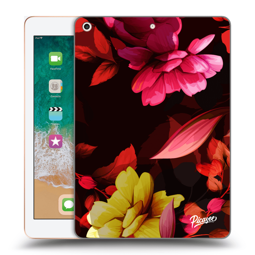 Picasee silikónový prehľadný obal pre Apple iPad 9.7" 2018 (6. gen) - Dark Peonny